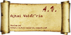 Ajtai Valéria névjegykártya