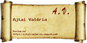 Ajtai Valéria névjegykártya