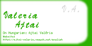valeria ajtai business card